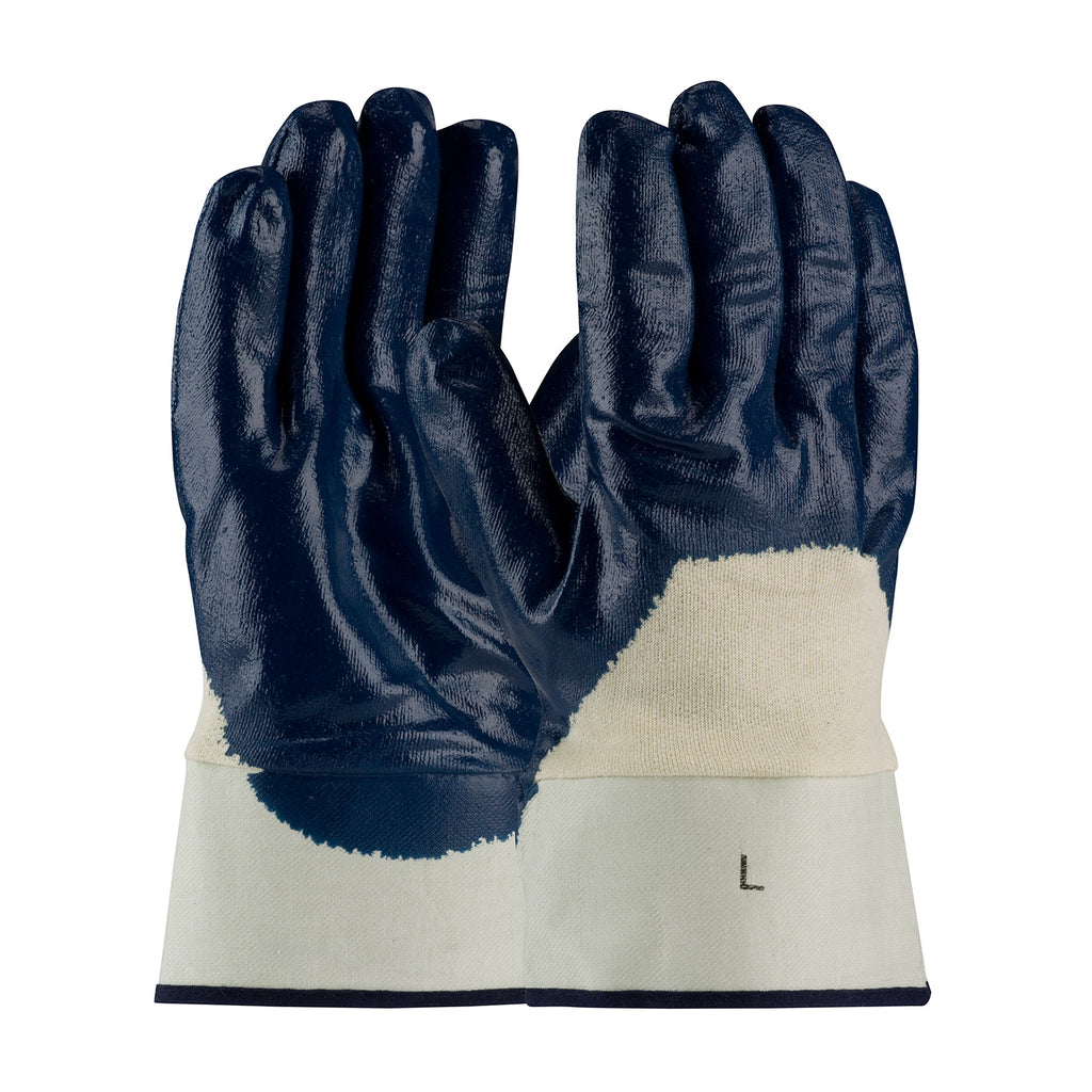 ArmorTuff 56-3153 Nitrile Dipped Glove with Jersey Liner and Smooth Finished Plasticized Safety Cuff (One Dozen)