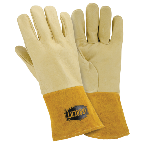 West Chester 6021 Iron Cat Premium Top Grain Pigskin Leather Mig with Kevlar Stitching Split Leather Gauntlet Cuff  Welder's Glove(One Dozen)
