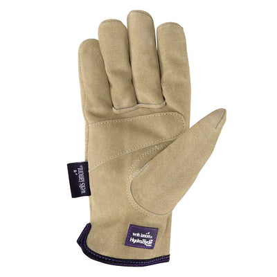 Wells Lamont Women's HydraHyde Slip-On Full Split Leather Work Gloves 1003