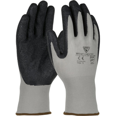 West Chester 713SLC G-Tek PosiGrip Seamless Knit Nylon with Latex Coated Crinkle Grip on Palm and Fingers Gloves (One Dozen)