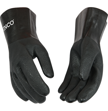 Kinco 7182 12" Sandy Finish Angled Wing Thumb PVC Gauntlet Gloves (3 Pair)