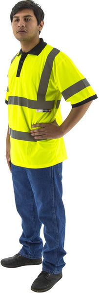 Majestic 75-5311 High Visibility Short Sleeve Polo Shirt, Ansi 3, R Majestic 75-5311 High Visibility Short Sleeve Polo Shirt, Ansi 3, R