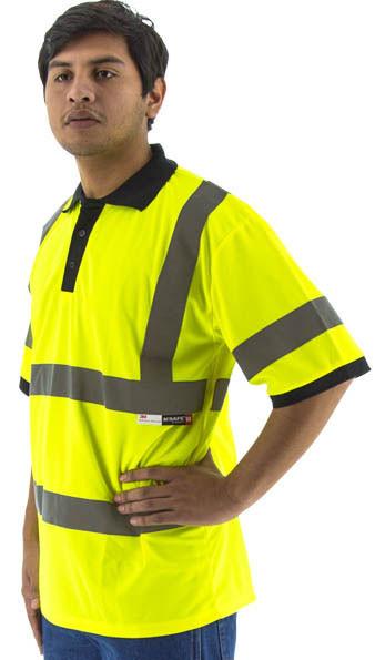 Majestic 75-5311 High Visibility Short Sleeve Polo Shirt, Ansi 3, R