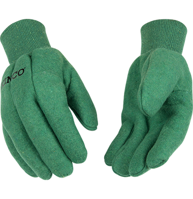 Kinco 818 18 oz. Heavyweight Chore, Polyester-Cotton Blend Knit Wrist, Wing Thumb Design Gloves (One Dozen) - image 1