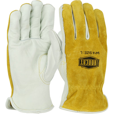West Chester 9414 Ironcat Premium Grade Top Grain Drivers Glove with Shoulder Split Cowhide Leather Back - Keystone Thumb (One Dozen)