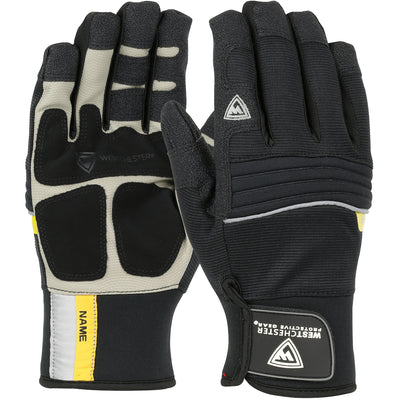 West Chester 96653 Pro Series Yeti Synthetic Leather Palm with Spandex Back and Fleece Lining Waterproof Liner Gloves (6 Pairs)