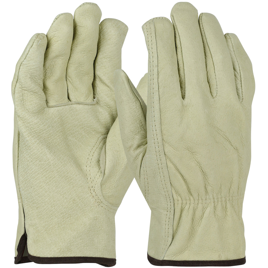 West Chester 994KF Economy Grade Top Grain Pigskin Leather with Red Fleece Lining Keystone Thumb Gloves (One Dozen)