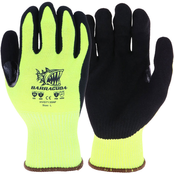 PIP HVG713SNF Barracuda Hi-Vis Seamless Knit PolyKor Blended Touchscreen Compatible Safety Glove (One Dozen)