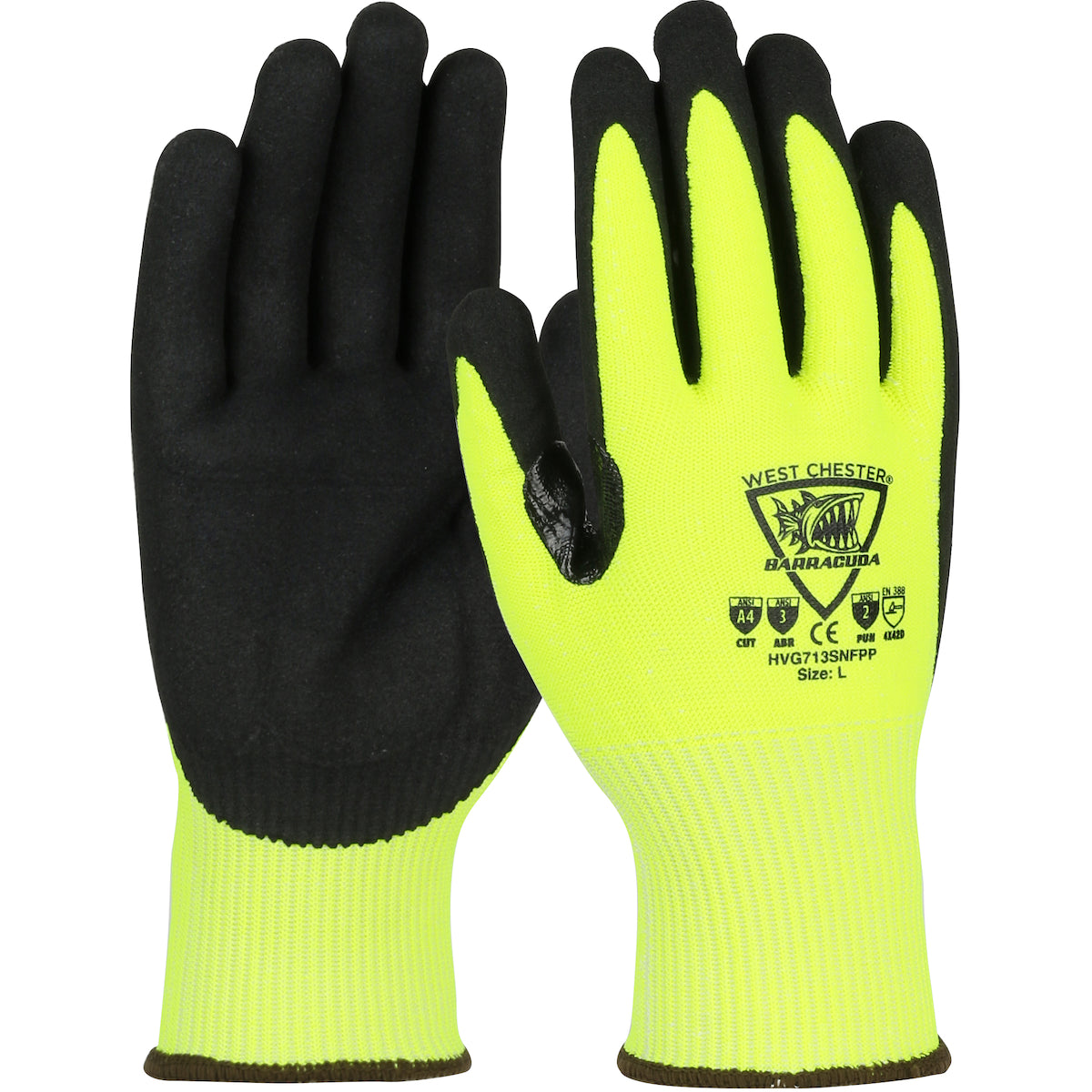 PIP HVG713SNFPP Barracuda Hi-Vis Seamless Knit HPPE Blended Touchscreen Compatible Safety Glove (One Dozen)