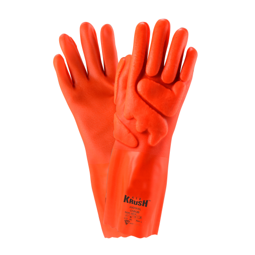 West Chester HVO1015 14" PVC Dipped Glove with Interlock Liner Impact Protection and Rough Finish (One Dozen)
