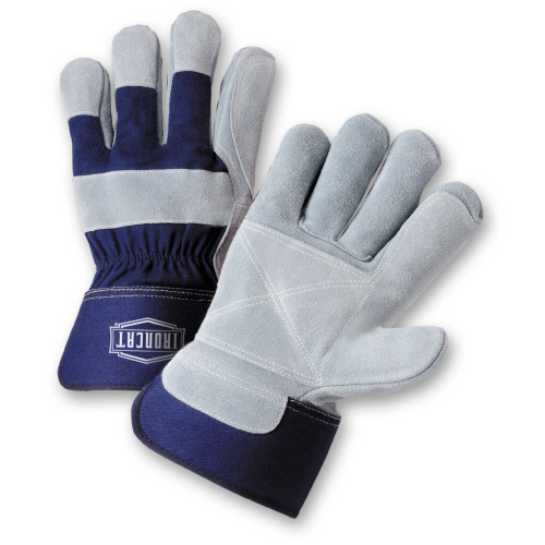 West Chester IC5DP Iron Cat Premium Leather Double Palm with Knuckle Strap Safety Cuff (One Dozen)