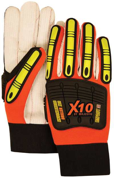 Majestic 21262HO Knucklehead X10 Driller Anti Vibration Safety Glove(One Dozen) Majestic 21262HO Knucklehead X10 Driller Anti Vibration Safety Glove(One Dozen)