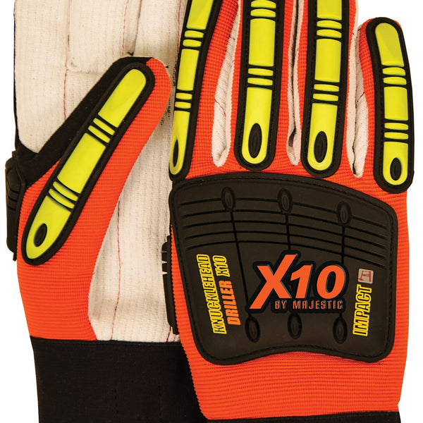Majestic 21262HO Knucklehead X10 Driller Anti Vibration Safety Glove(One Dozen) Majestic 21262HO Knucklehead X10 Driller Anti Vibration Safety Glove(One Dozen)
