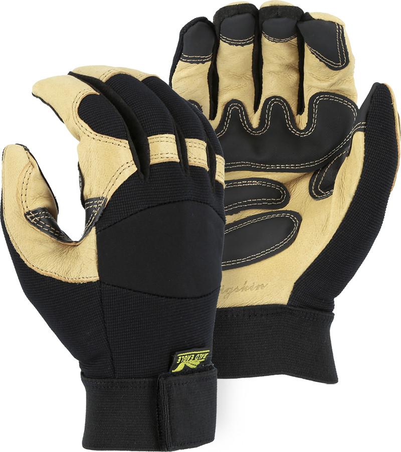 Majestic Pigskin Palm Mechanics Gloves 2160 (one dozen)