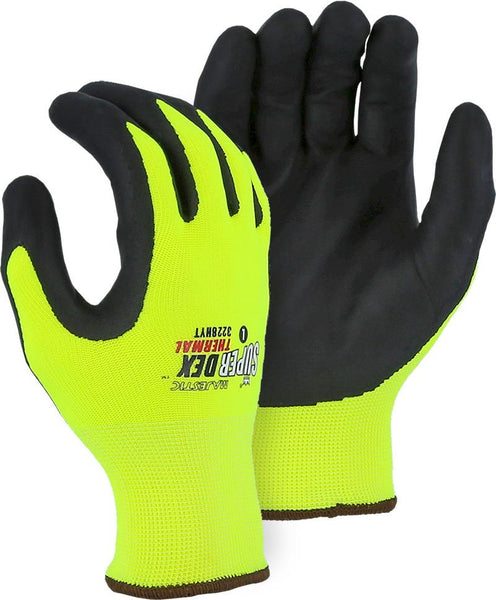 Majestic Super-Dex Nitrile Coated Hi-Vis Thermal Gloves 3228HYT (one dozen)