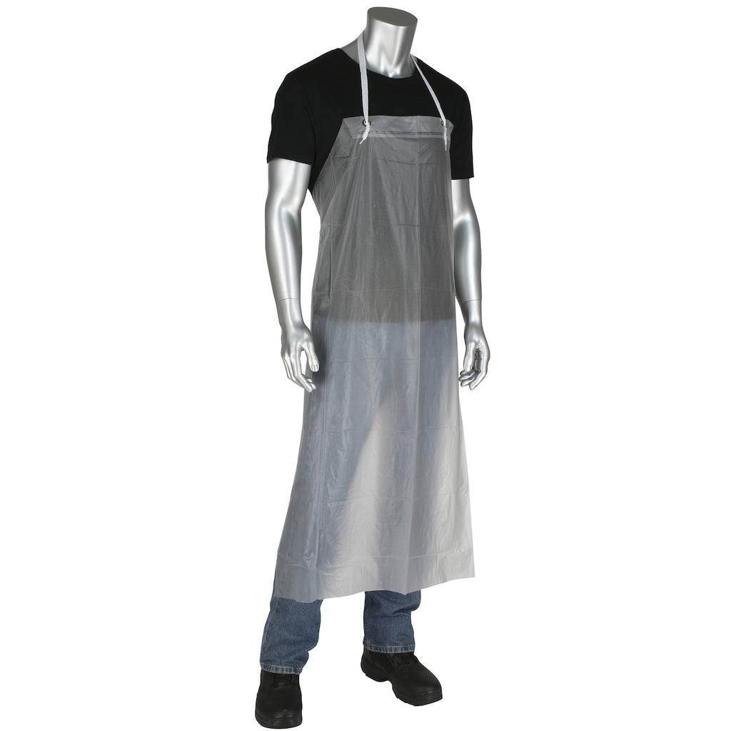 West Chester UUC 6 mil Clear Vinyl Excellent Resistance Punctures and Abrasion Apron (One Dozen)