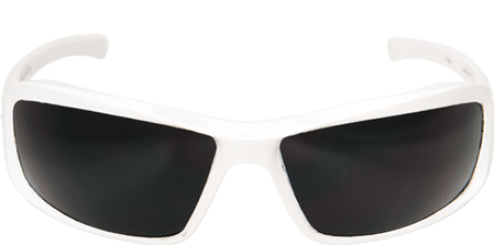 Edge Eyewear Brazeau XB146  White Frame Smoke Lens  Glasses