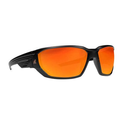 Edge Eyewear Dawson XDAP419  Matte Black Frame/Aqua Precision Red Mirror Lens Safety Glasses