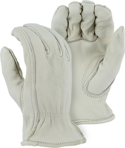Majestic 1510 Top-Grain Cowhide Keystone Drivers Glove, Beige (One Dozen)