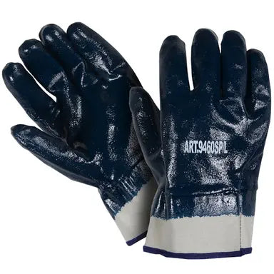 Southern Glove INFCSC Fully Coated Blue Nitrile Natural Jersey Shell Glove, Large (One Dozen)