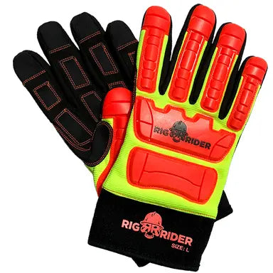 Southern Glove RTPMECGO Rig Rider Synthetic Leather Palm Abrasion Resistance PVC Grip Impact Glove (One Dozen)