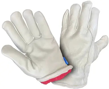 Southern Glove ARLLDWTK Premium A+ Industrial Grade Cow Grain Red Fleece Liner Leather Driver Glove (One Dozen)