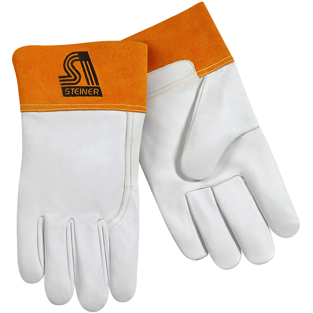 Steiner Industries 0228 SensiTIG Top Grain Goatskin TIG Unlined, Short Cuff  Welding Gloves (One Dozen)