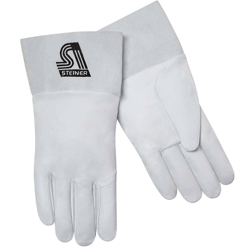 Steiner Industries 0229 SensiTIG Top Grain Goatskin TIG Unlined, Long Cuff  Welding Gloves (One Dozen)