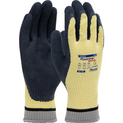 PIP 09-K1444 PowerGrab KEV4 Seamless Knit Kevlar with Latex Coated MicroFinish Grip Safety Glove (One Dozen)