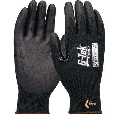G-Tek 09-K3488 Seamless Knit Kevlar® Blended Glove with Foam Nitrile Coated Grip on Palm & Fingers -