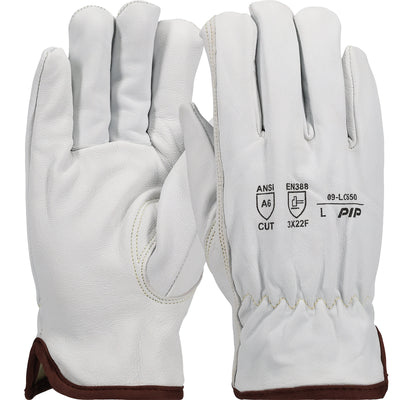 PIP 09-LC650 Premium Top Grain Goatskin Leather Drivers Glove with A6 Aramid Blend Lining - Keystone