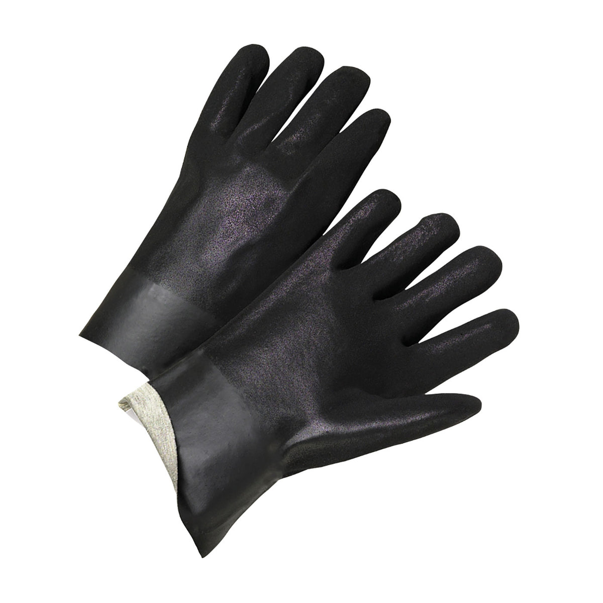 West Chester 1027RF 12" Length PVC Dipped with Interlock Liner and Rough Sandy Finish Gloves (One Dozen)