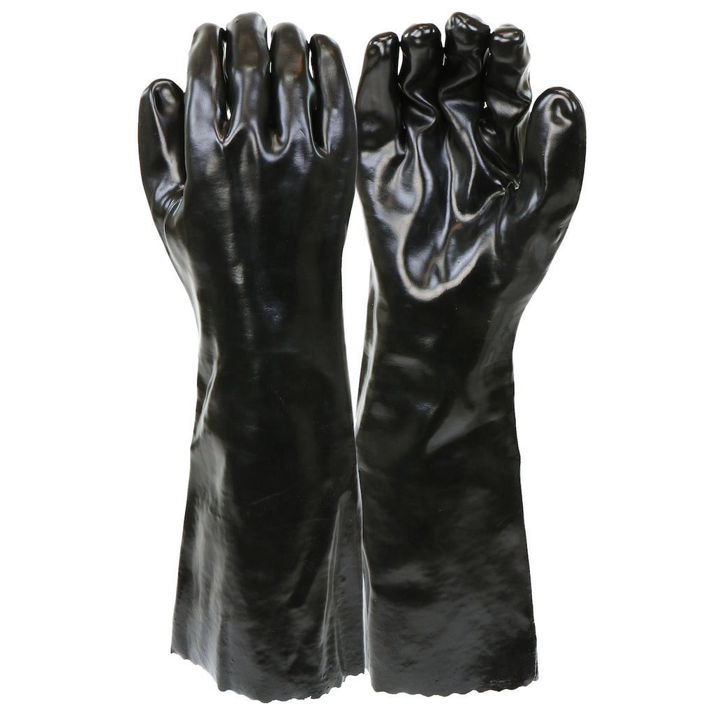 West Chester 1087 18" Length PVC Dipped with Interlock Liner and Smooth Finish Gloves (One Dozen)