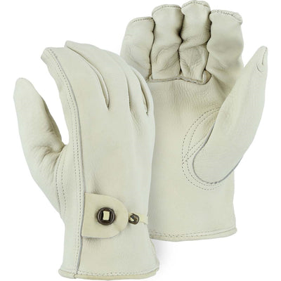 Majestic 1509K Cowhide Drivers Glove with Ball and Tape Wrist Strap (One Dozen)