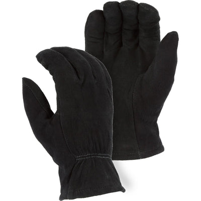Majestic 1548BLK Thinsulate Winter Lined Deerskin Split Leather Drivers Glove (One Dozen)