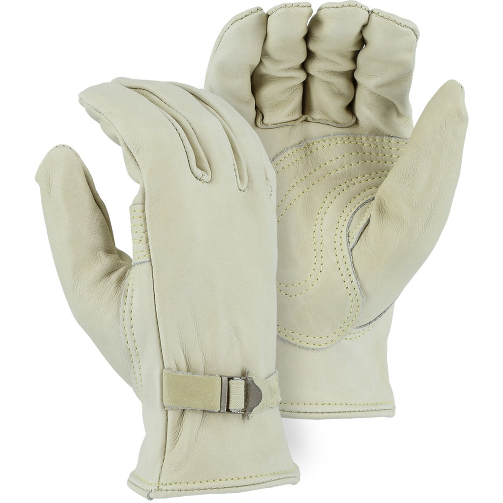 Majestic 1550 AB-Grade Cowhide Drivers Glove with Metal Buckle (One Dozen)