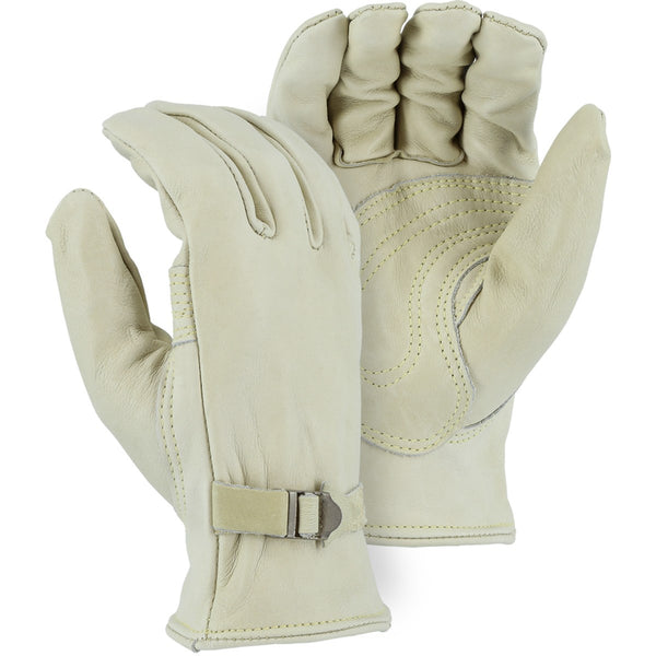 Majestic 1550 AB-Grade Cowhide Drivers Glove with Metal Buckle (One Dozen)