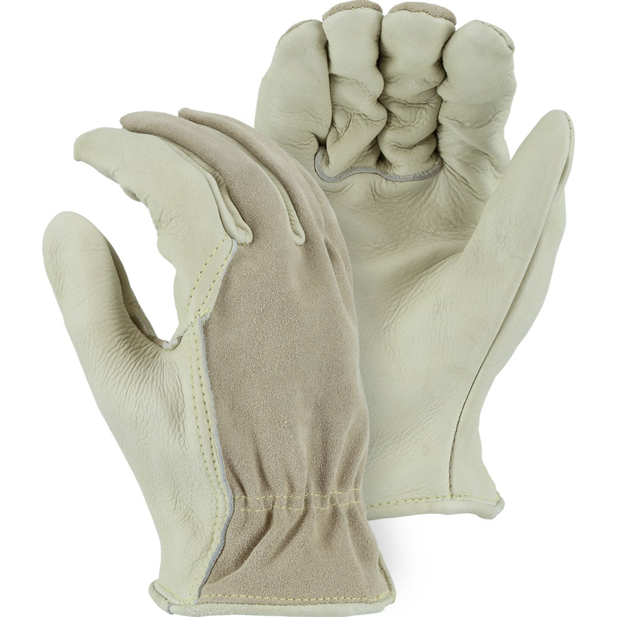 Majestic 1551 B-Grade Combination Cowhide Drivers Glove (One Dozen)