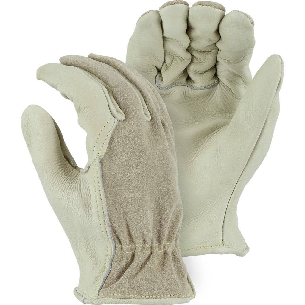 Majestic 1551 B-Grade Combination Cowhide Drivers Glove (One Dozen)