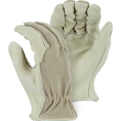 Majestic 1551 B-Grade Combination Cowhide Drivers Glove (One Dozen)