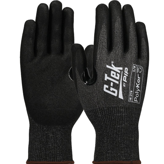 G-Tek PolyKor X7 16-278 Seamless Knit Blended with Nitrile Coated Grip Touchscreen Compatible Safety Glove(One Dozen)