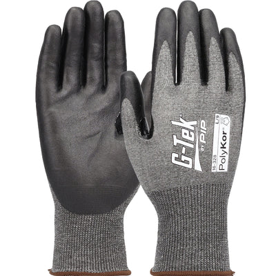 G-Tek PolyKor 16-328 Seamless Knit Blended with Nitrile Coated Foam Grip Touchscreen Compatible Safety Glove(One Dozen)