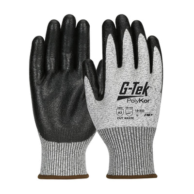 G-Tek PolyKor 16-333 Seamless Knit Blended with Nitrile Coated MicroSurface Grip Safety Glove (One Dozen)