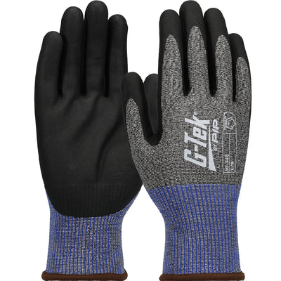 G-Tek 16-349 Seamless Knit PolyKor® Blended Glove with Foam Nitrile Coated Grip on Palm & Fingers - 