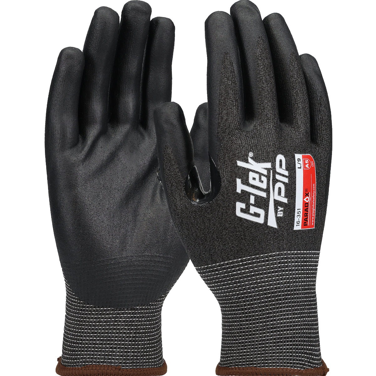G-Tek 16-351 Seamless Knit PolyKor® Blended Glove with Foam Nitrile Coated Grip on Palm & Fingers - 