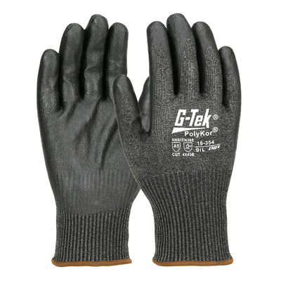 G-Tek PolyKor 16-354 Seamless Knit Nitrile Coated Foam Grip Cut Resistant Safety Glove (One Dozen)