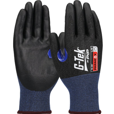 G-Tek 16-381 Seamless Knit PolyKor® Blended Glove with Foam Nitrile Coated Grip on Palm & Fingers - 