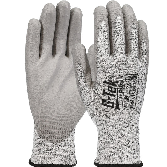 PIP 16-530 G-Tek PolyKor Knit PolyKor Polyurethane Coated Safety Glove(One Dozen)
