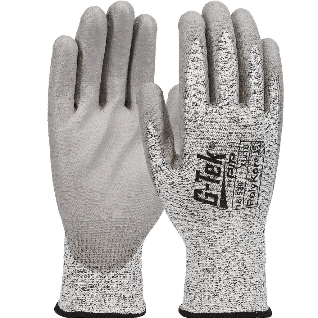 PIP 16-530 G-Tek PolyKor Knit PolyKor Polyurethane Coated Safety Glove(One Dozen)