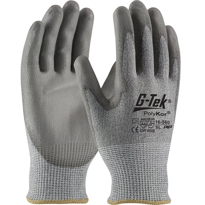 PIP 16-560 G-Tek PolyKor Knit PolyKor Polyurethane Coated Safety Glove(One Dozen)